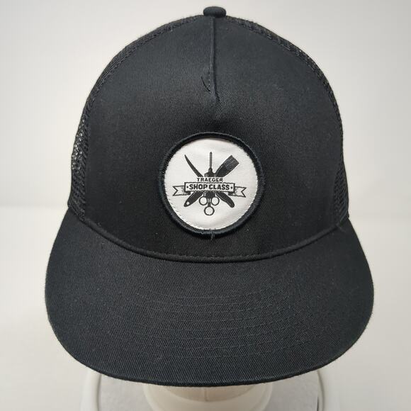 Traeger Shop Class Snapback Trucker Hat Black One Size Adjustable Mesh Back - Picture 2 of 9
